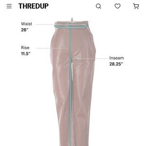 7 For All Mankind Tan and Gray Leather Pants